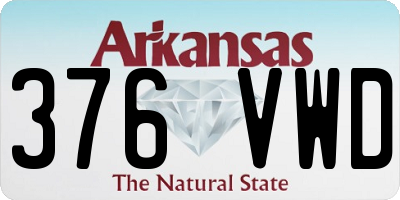 AR license plate 376VWD