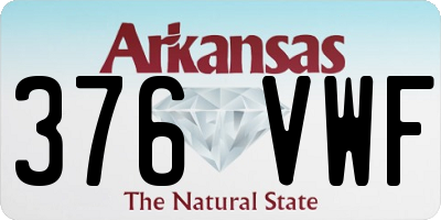 AR license plate 376VWF