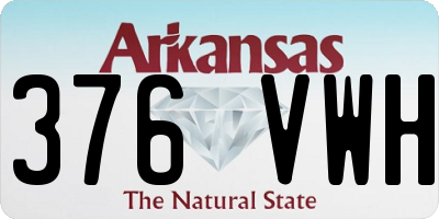 AR license plate 376VWH