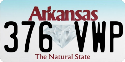 AR license plate 376VWP