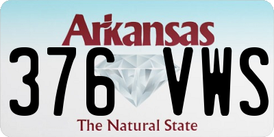 AR license plate 376VWS