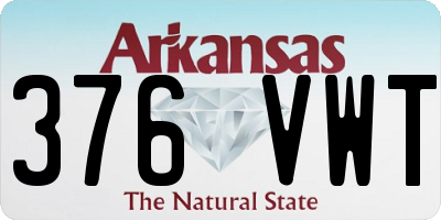 AR license plate 376VWT