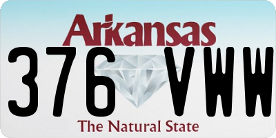 AR license plate 376VWW