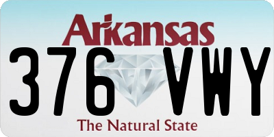 AR license plate 376VWY