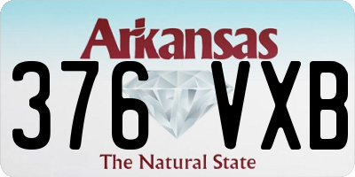 AR license plate 376VXB