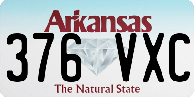 AR license plate 376VXC