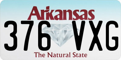 AR license plate 376VXG