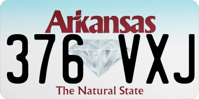AR license plate 376VXJ