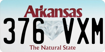 AR license plate 376VXM