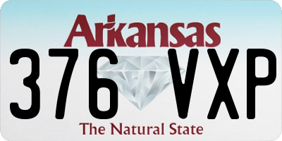 AR license plate 376VXP