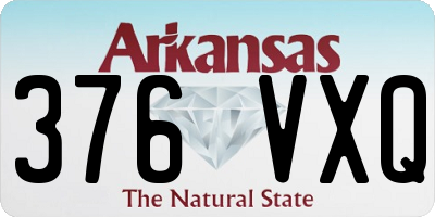 AR license plate 376VXQ