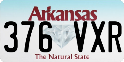 AR license plate 376VXR