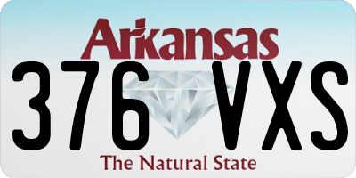 AR license plate 376VXS