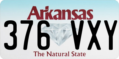 AR license plate 376VXY