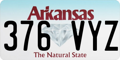 AR license plate 376VYZ