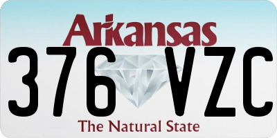 AR license plate 376VZC