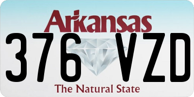 AR license plate 376VZD