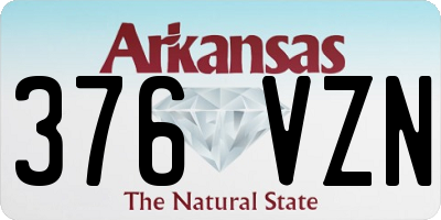 AR license plate 376VZN