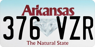 AR license plate 376VZR
