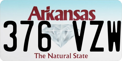 AR license plate 376VZW