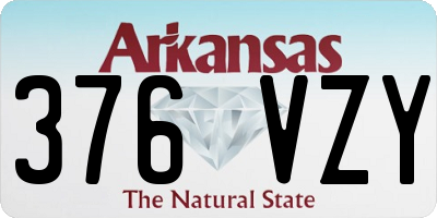 AR license plate 376VZY