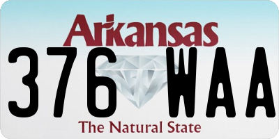AR license plate 376WAA