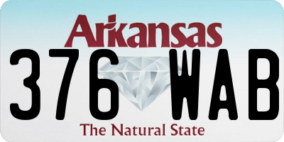 AR license plate 376WAB
