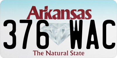 AR license plate 376WAC