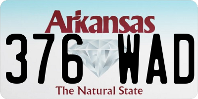 AR license plate 376WAD