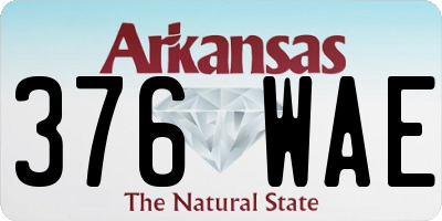 AR license plate 376WAE