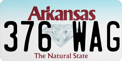 AR license plate 376WAG