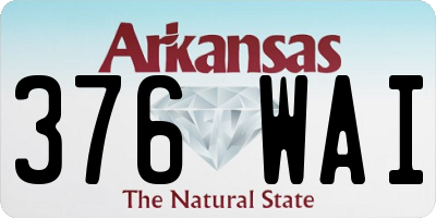 AR license plate 376WAI