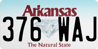 AR license plate 376WAJ