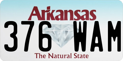 AR license plate 376WAM
