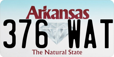 AR license plate 376WAT