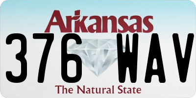 AR license plate 376WAV