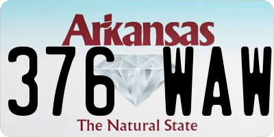 AR license plate 376WAW