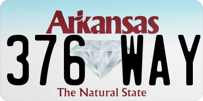 AR license plate 376WAY