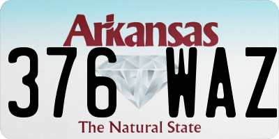 AR license plate 376WAZ