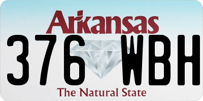 AR license plate 376WBH