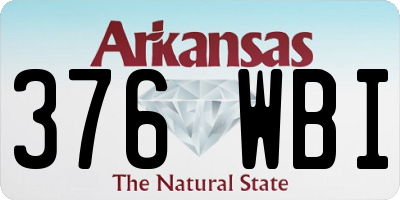 AR license plate 376WBI