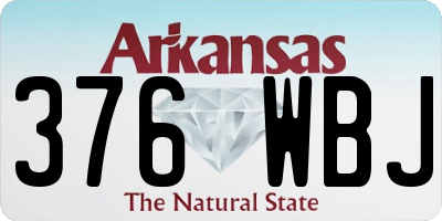 AR license plate 376WBJ