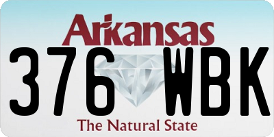 AR license plate 376WBK