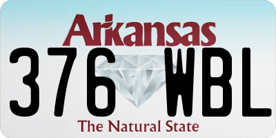AR license plate 376WBL