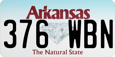 AR license plate 376WBN
