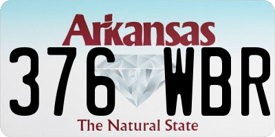 AR license plate 376WBR