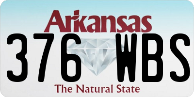 AR license plate 376WBS