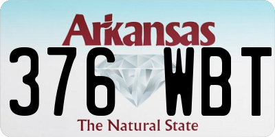 AR license plate 376WBT