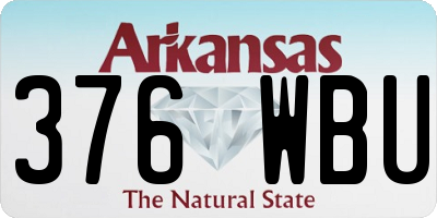 AR license plate 376WBU