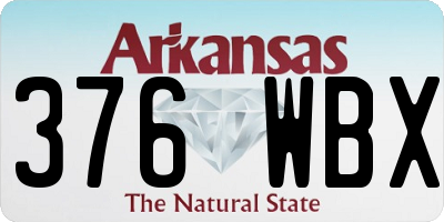AR license plate 376WBX
